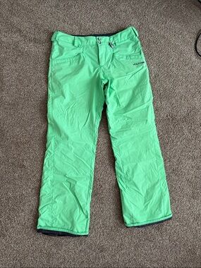 Volcom Neon Mint Green Snow Pants